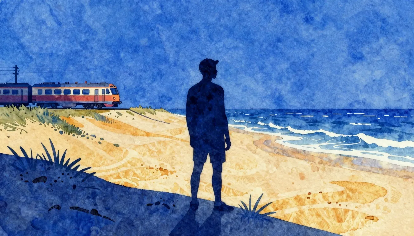 Vibrant watercolor style. Hip-hop album cover, a silhouette ...