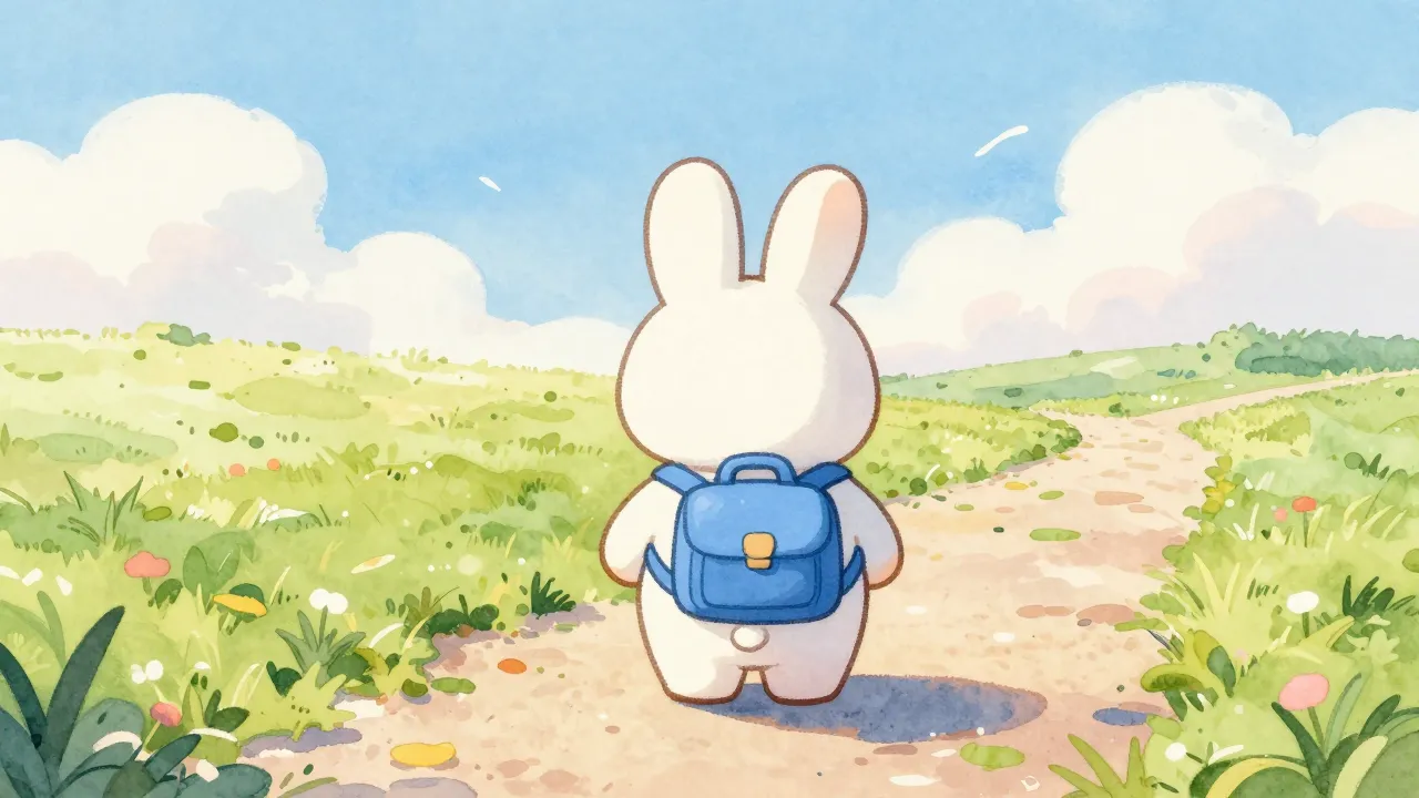 Vibrant watercolor style. A cute, stylized illustration of a...