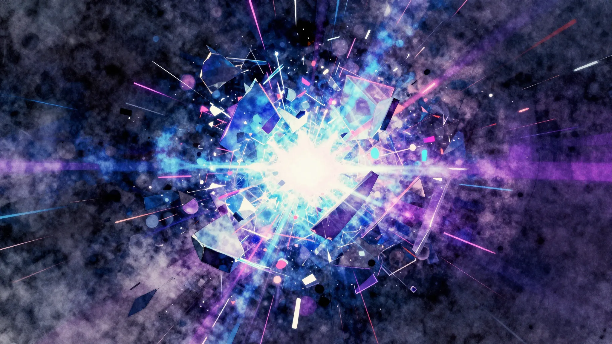 Vibrant watercolor style. Abstract dubstep-themed cover art,...