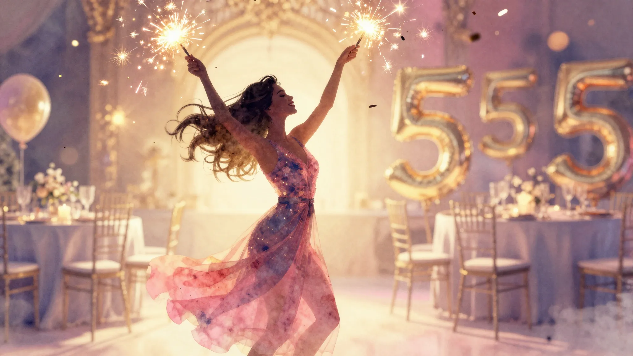 Vibrant watercolor style. A vibrant and festive celebration ...