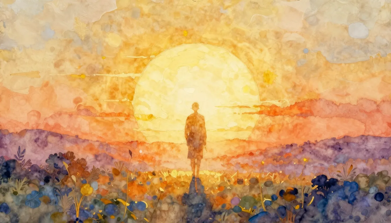 Vibrant watercolor style. A classical music album cover feat...