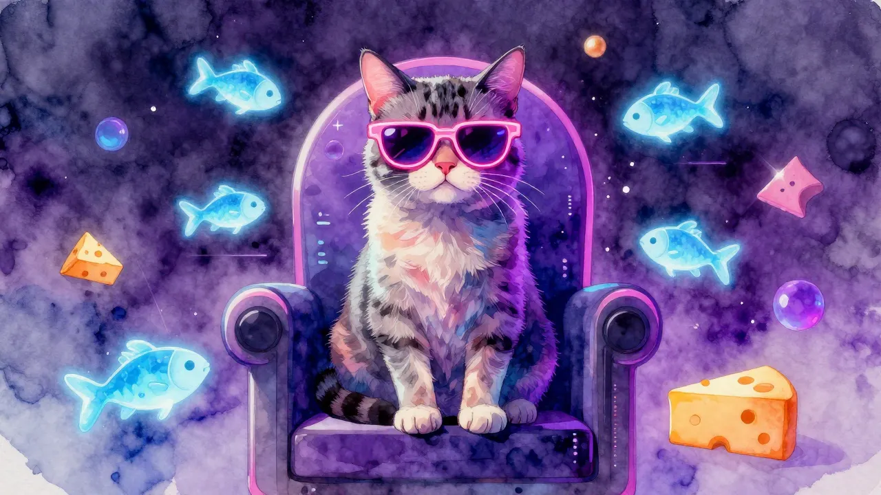 Vibrant watercolor style. A stylish, vibrant EDM album cover...