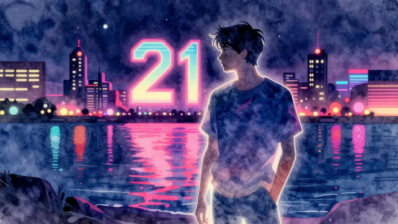 Vibrant watercolor style. Synthwave aesthetic, a glowing sil...