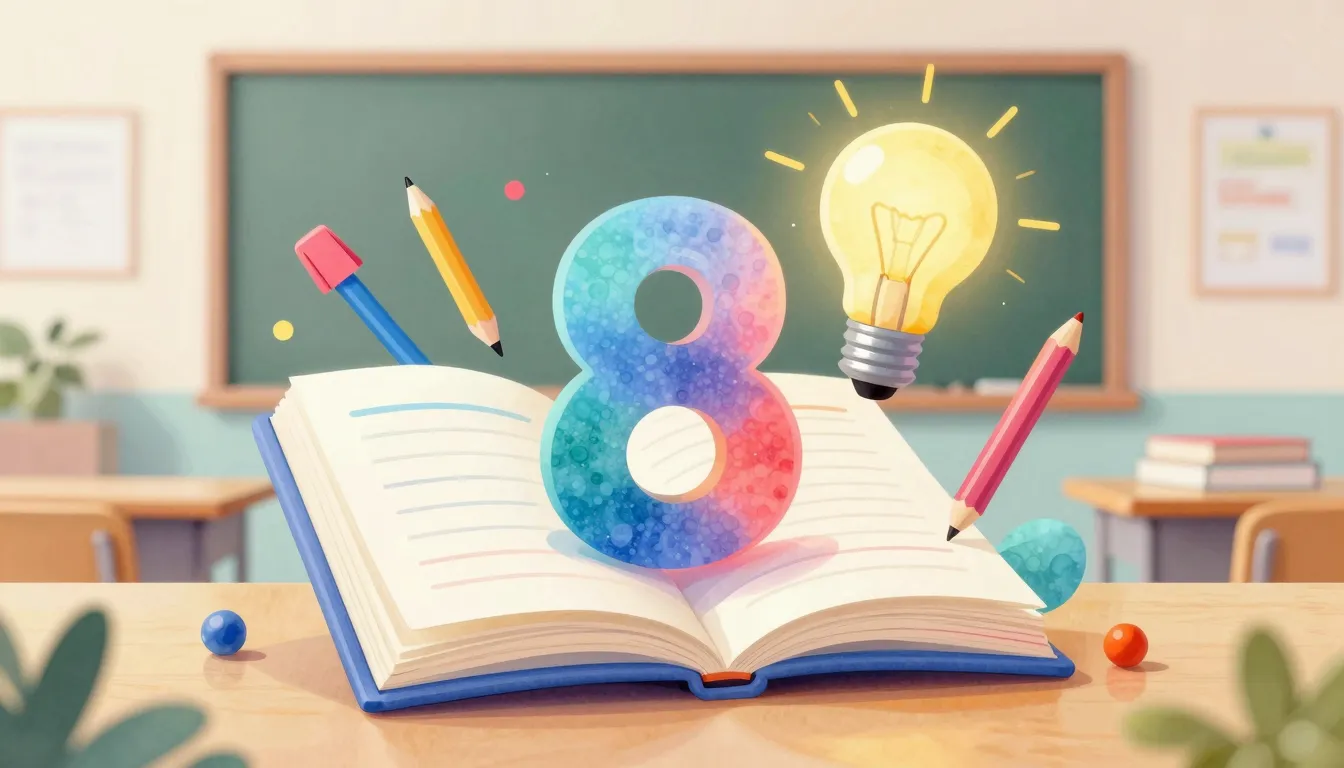 Vibrant watercolor style. A vibrant and modern school-themed...
