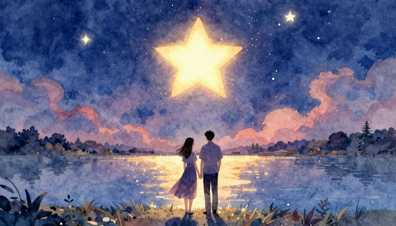 Vibrant watercolor style. A romantic aesthetic illustration ...