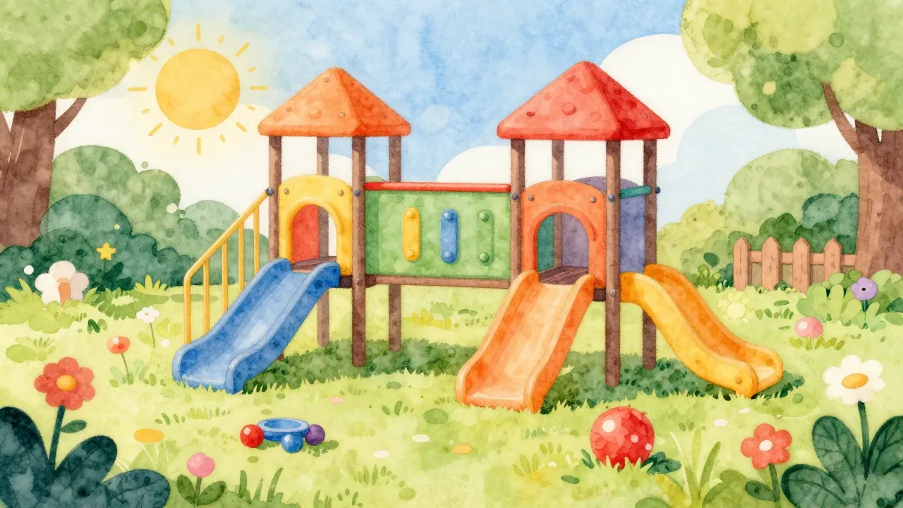 Vibrant watercolor style. A colorful and cheerful illustrati...