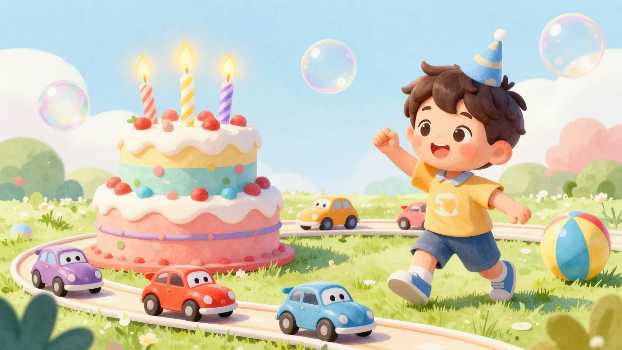 Vibrant watercolor style. A vibrant and joyful birthday cele...