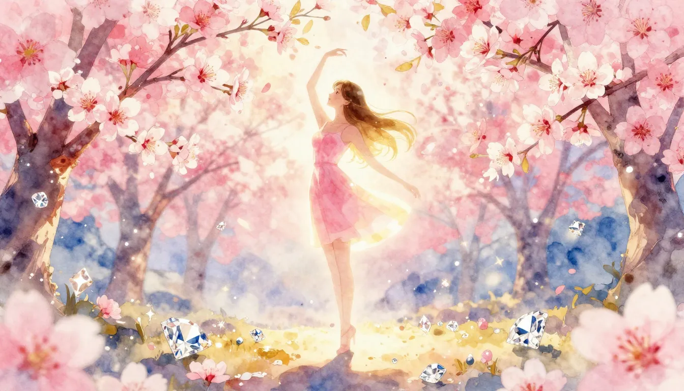 Vibrant watercolor style. K-Pop album cover art, a glowing s...