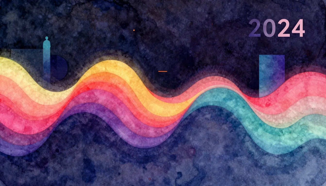 Vibrant watercolor style. Minimalist abstract house music co...