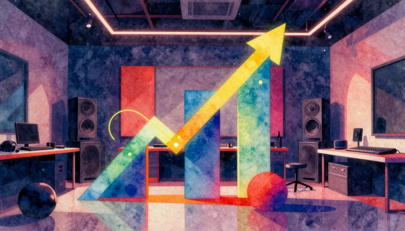 Vibrant watercolor style. Minimalist hip-hop album cover, ab...