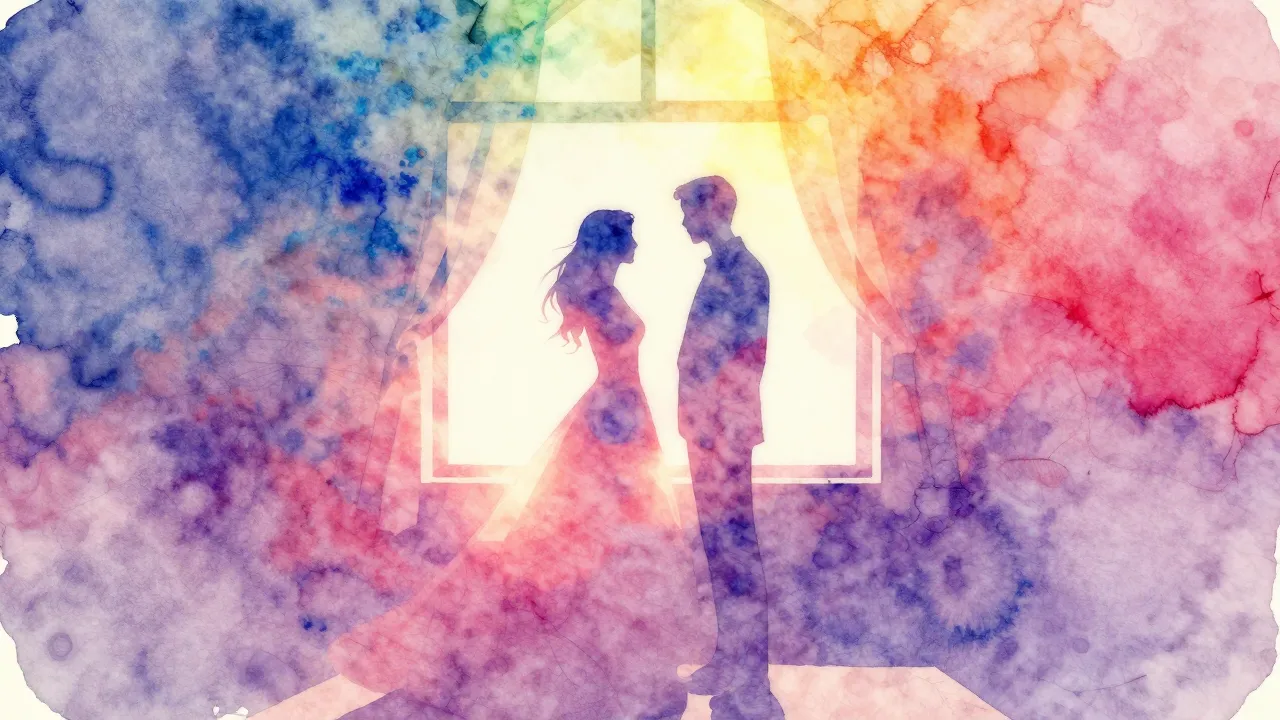 Vibrant watercolor style. Minimalist electronic music album ...