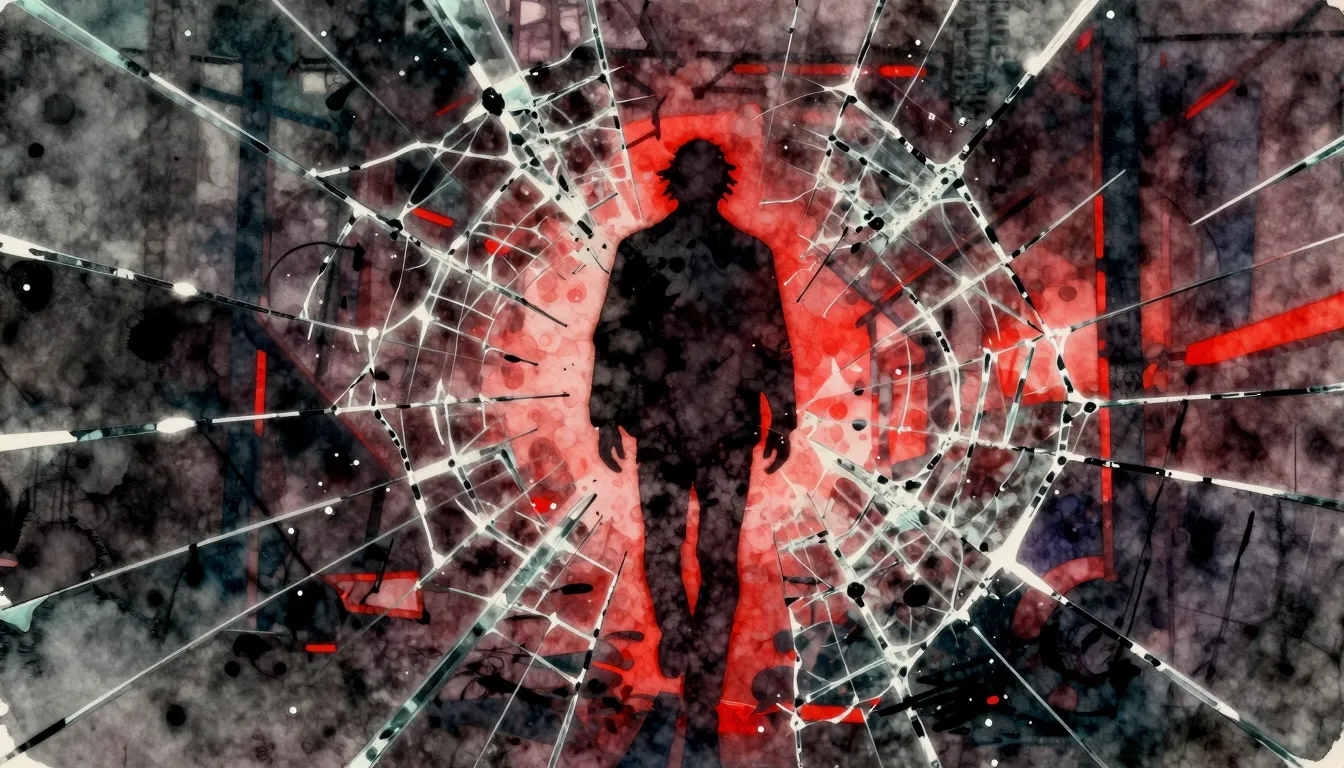 Vibrant watercolor style. A gritty, aggressive rock album co...