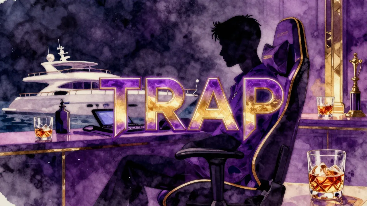 Vibrant watercolor style. Trap music album cover, a stylized...