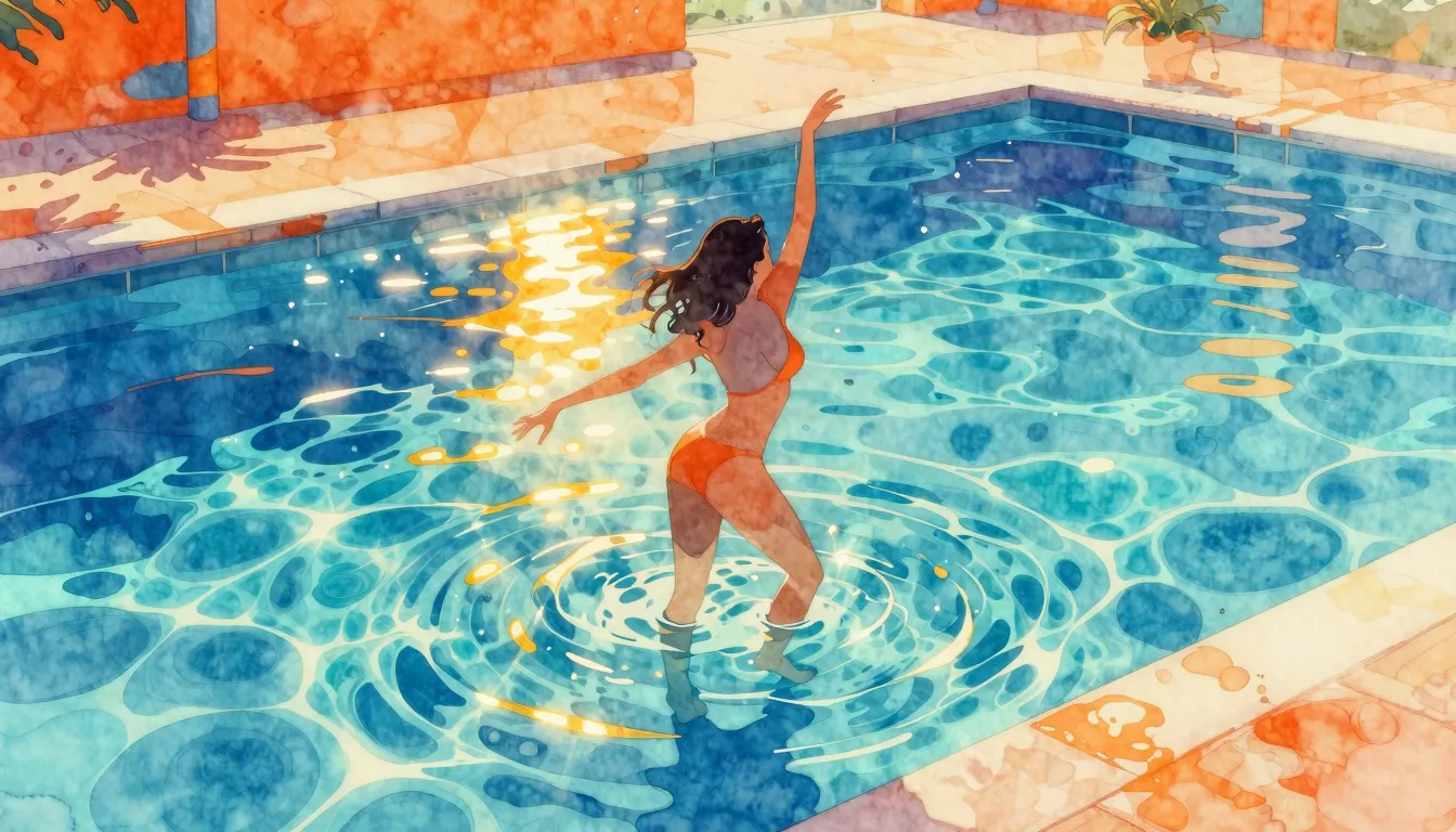 Vibrant watercolor style. A vibrant dance-pop music album co...