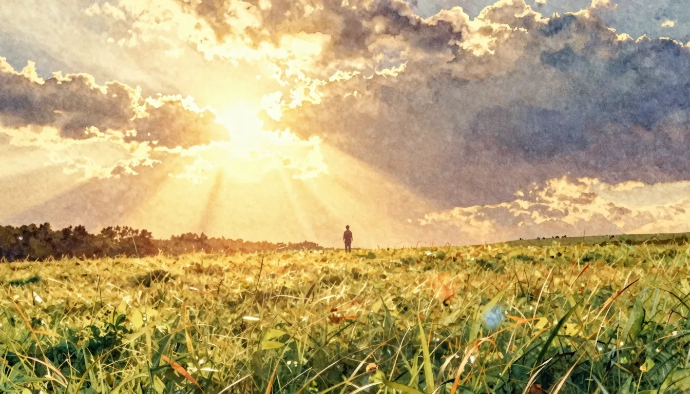 Vibrant watercolor style. A warm, rustic country-style album...