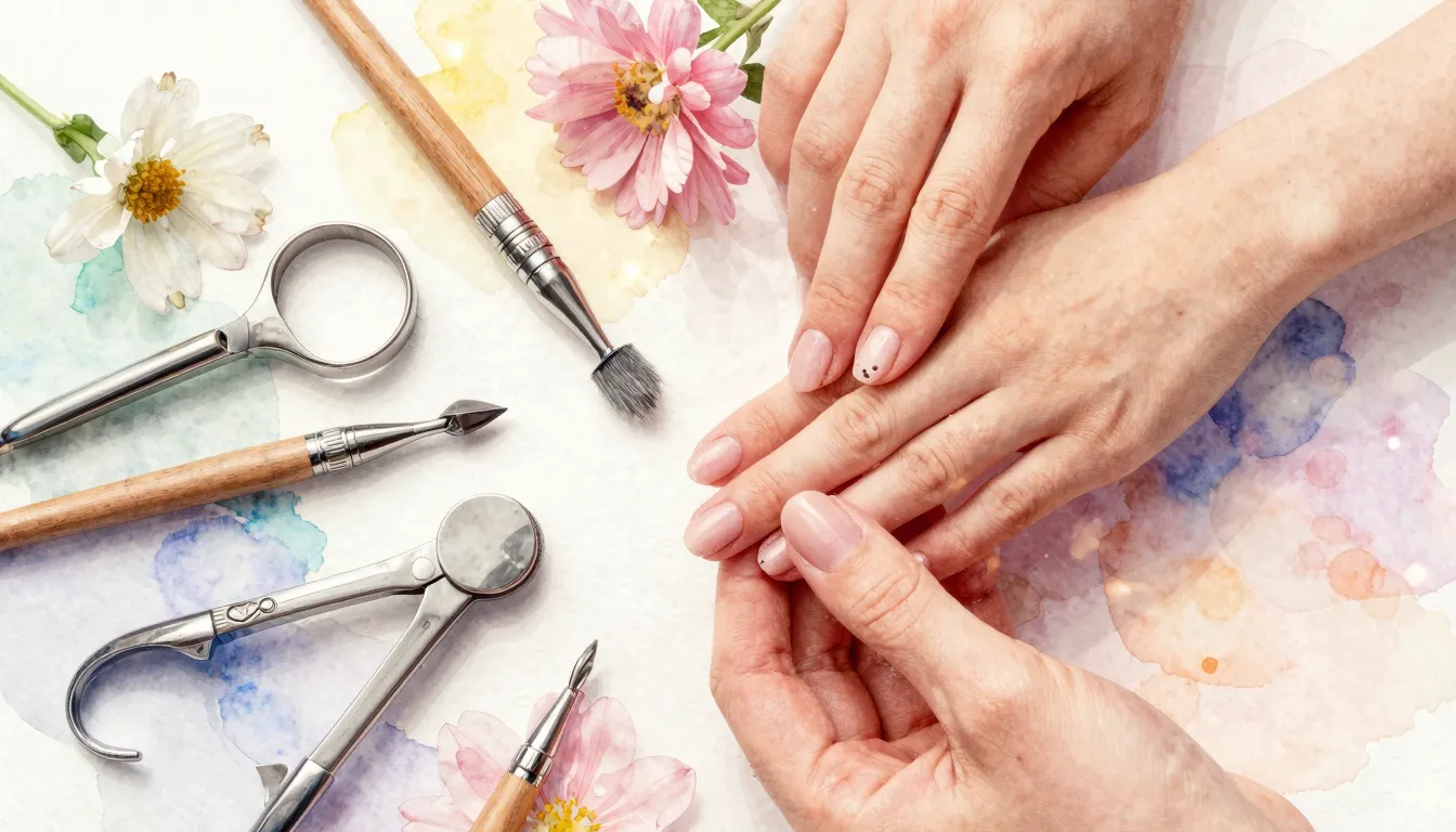 Vibrant watercolor style. A cozy and elegant aesthetic compo...