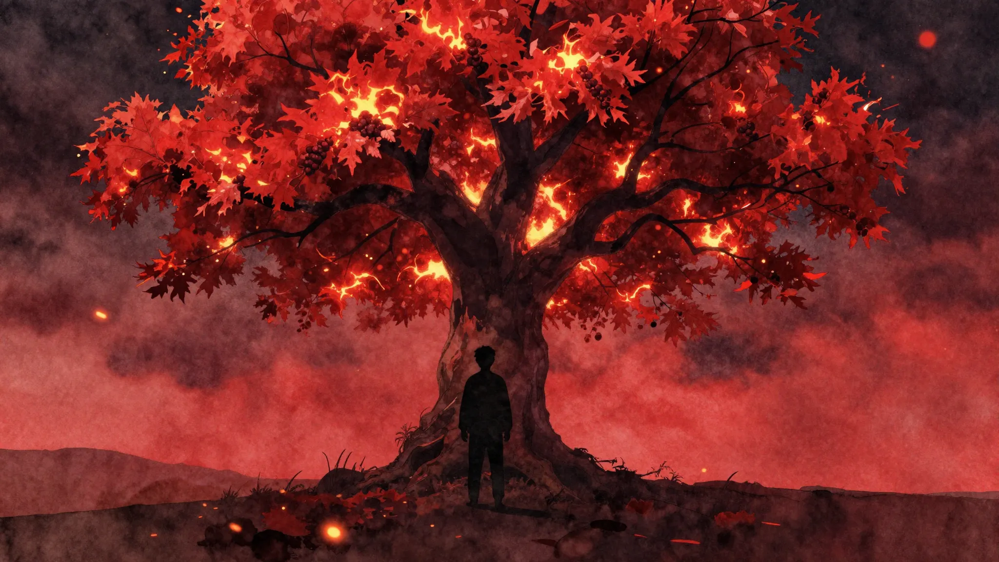Vibrant watercolor style. Phonk music album cover, a dark si...