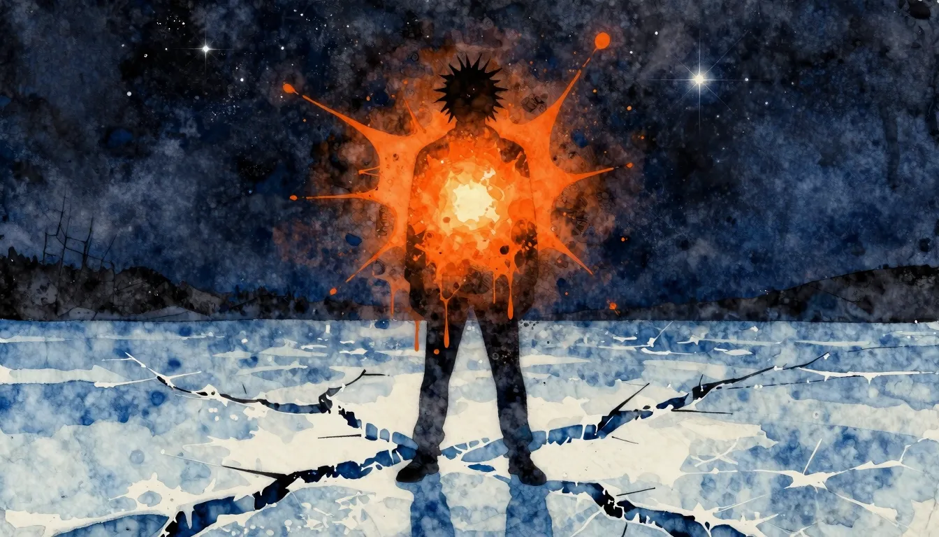 Vibrant watercolor style. Punk rock album cover, minimalist ...