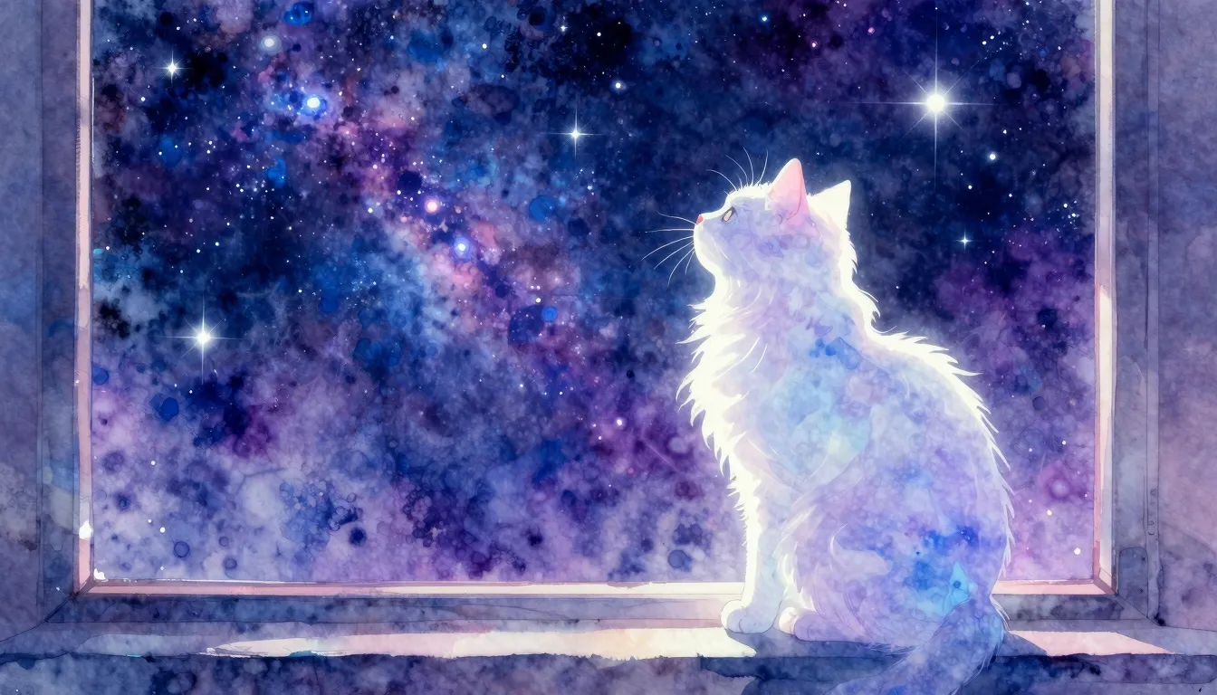 Vibrant watercolor style. A glowing, ethereal silhouette of ...