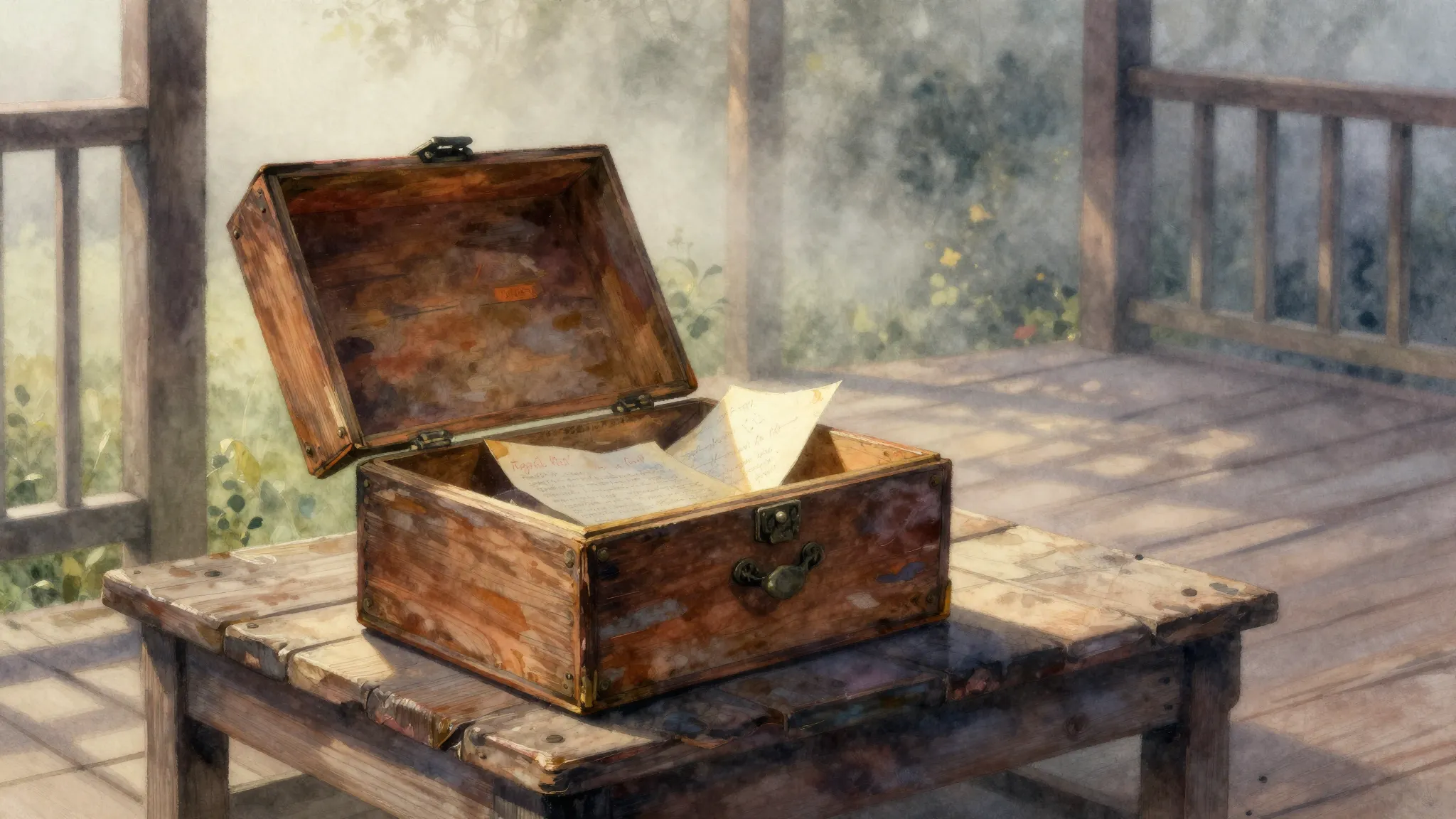 Vibrant watercolor style. A cinematic, emotional scene of an...