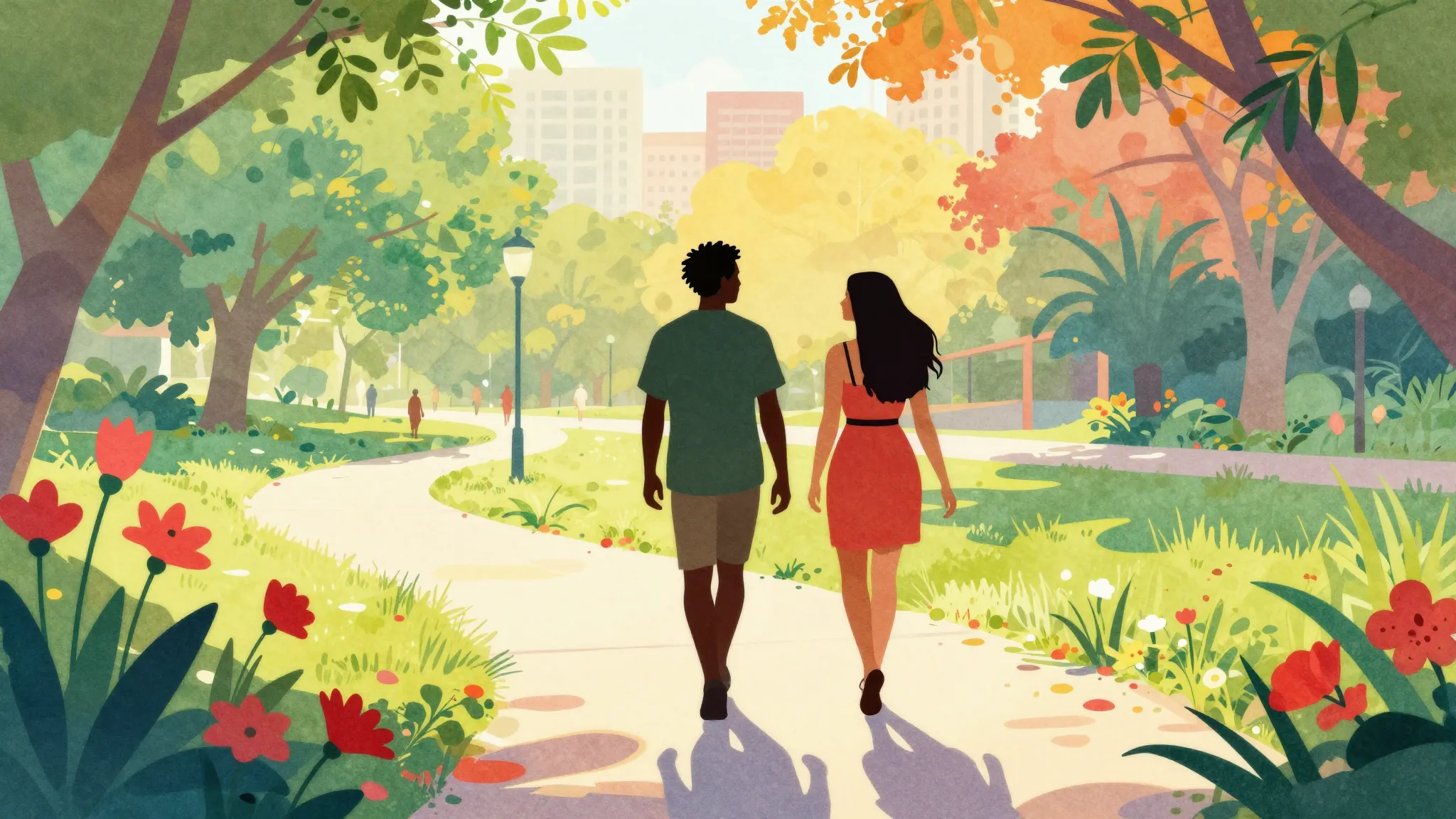 Vibrant watercolor style. Reggae style album cover, a silhou...