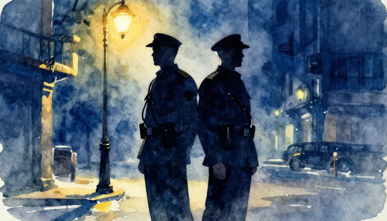 Vibrant watercolor style. Two silhouettes of brave men in un...