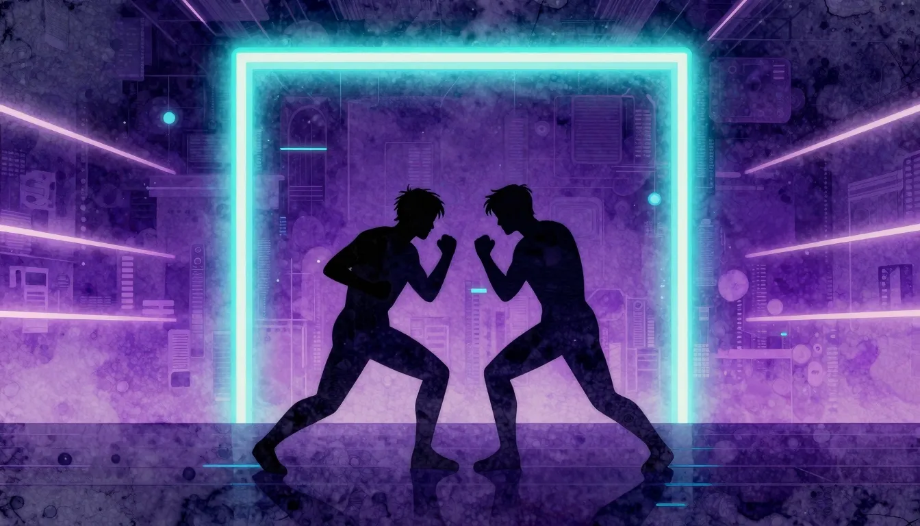 Vibrant watercolor style. Synthwave style album cover, abstr...