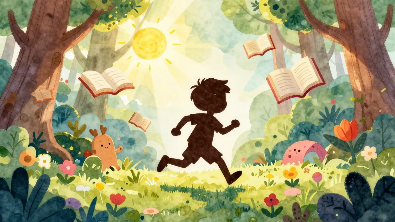 Vibrant watercolor style. A whimsical and colorful illustrat...