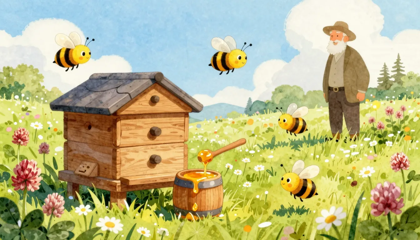 Vibrant watercolor style. Children's book illustration style...