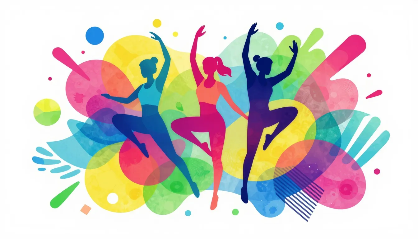 Vibrant watercolor style. A vibrant, energetic abstract illu...