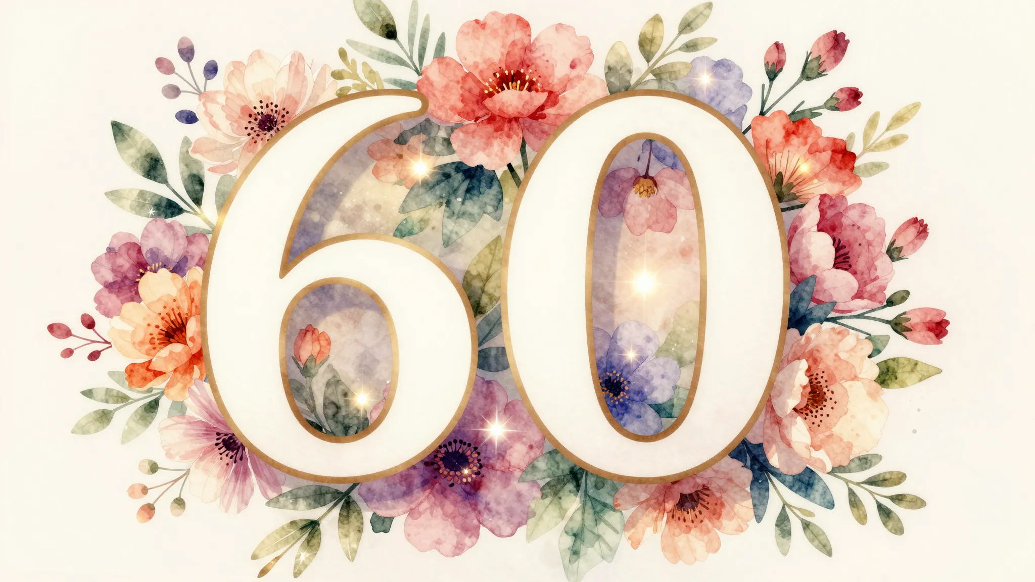 Vibrant watercolor style. Festive greeting card style, a lar...