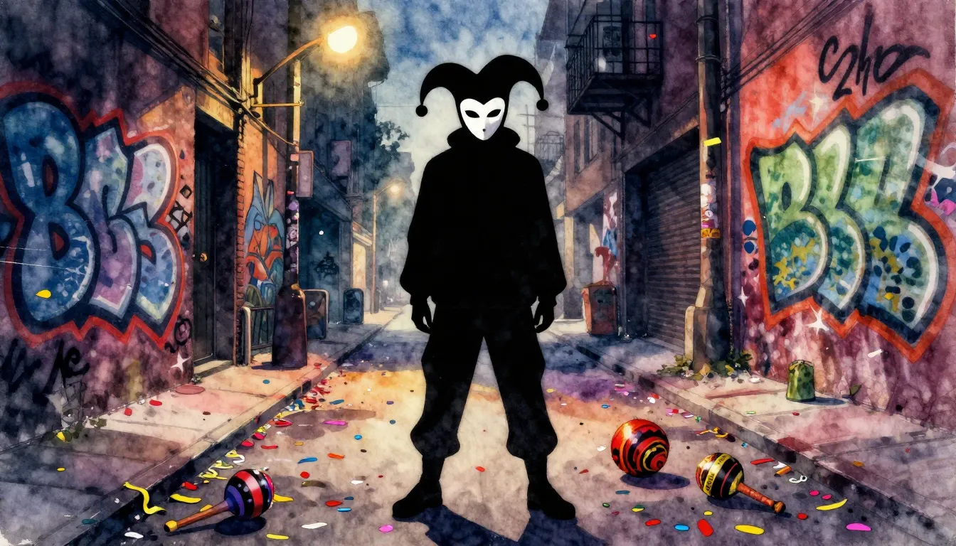 Vibrant watercolor style. 90s boom-bap hip-hop style album c...