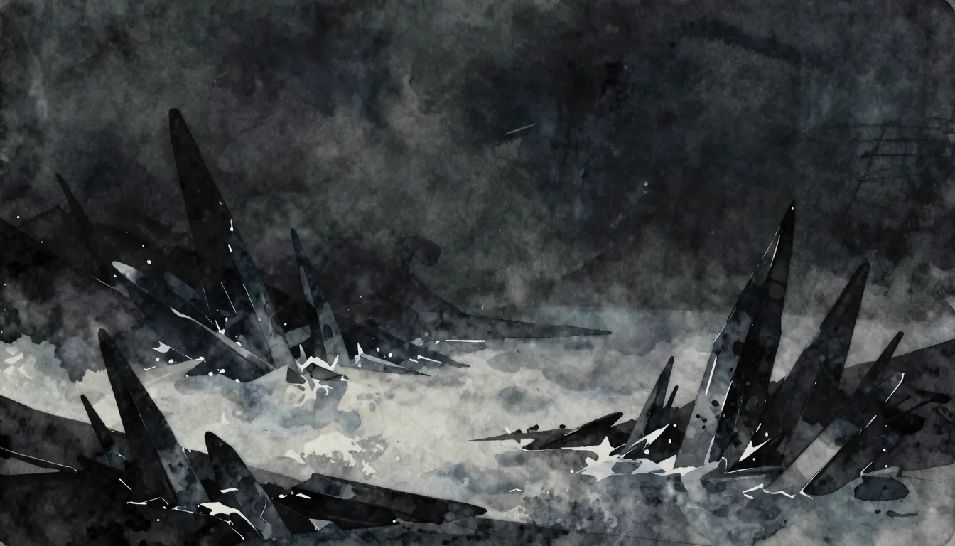Vibrant watercolor style. Minimalist dark ambient album cove...