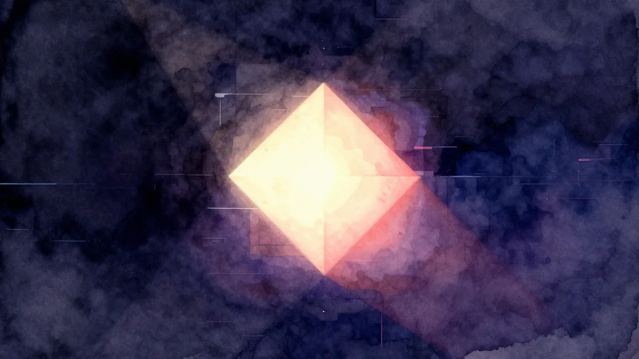 Vibrant watercolor style. Abstract IDM album cover, a glowin...