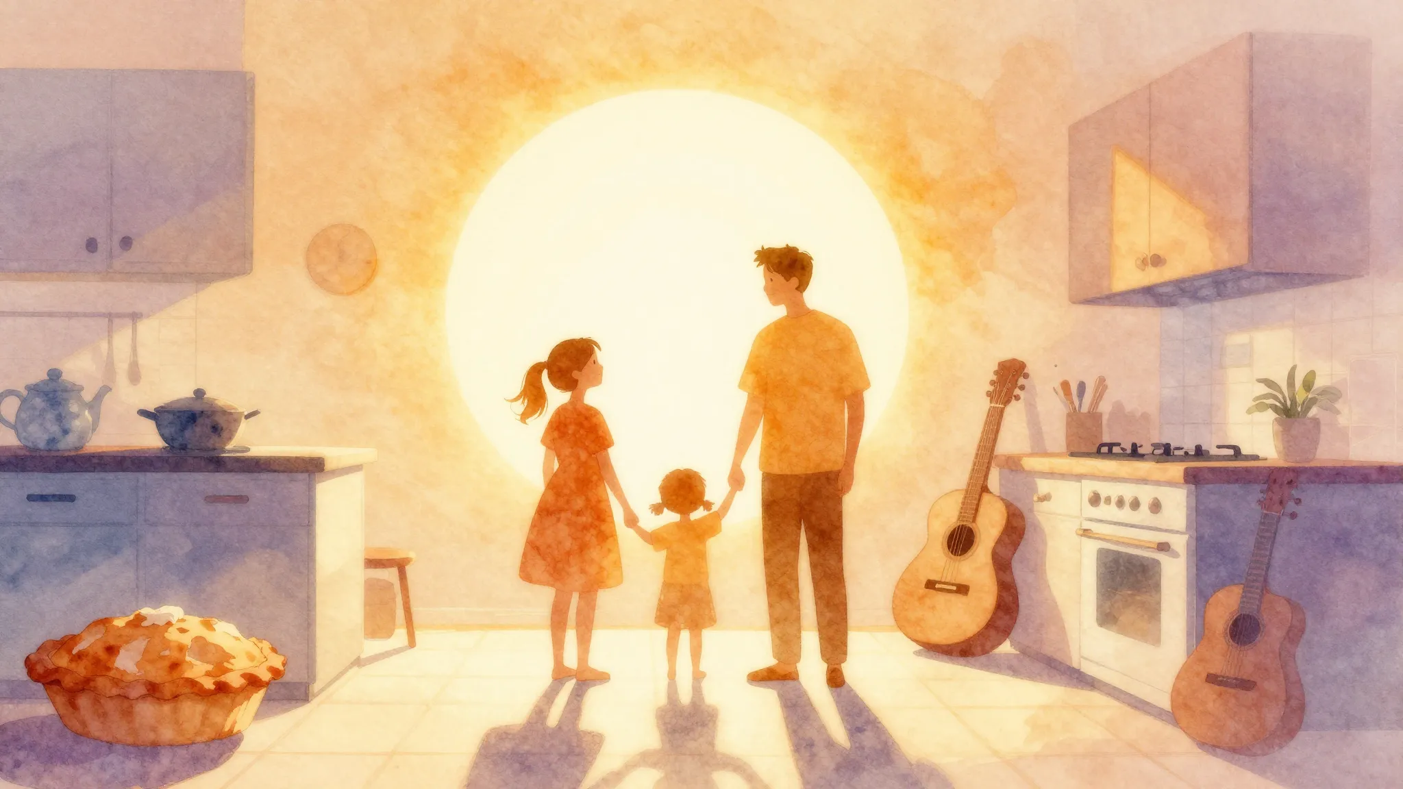 Vibrant watercolor style. Indie style album cover, minimalis...