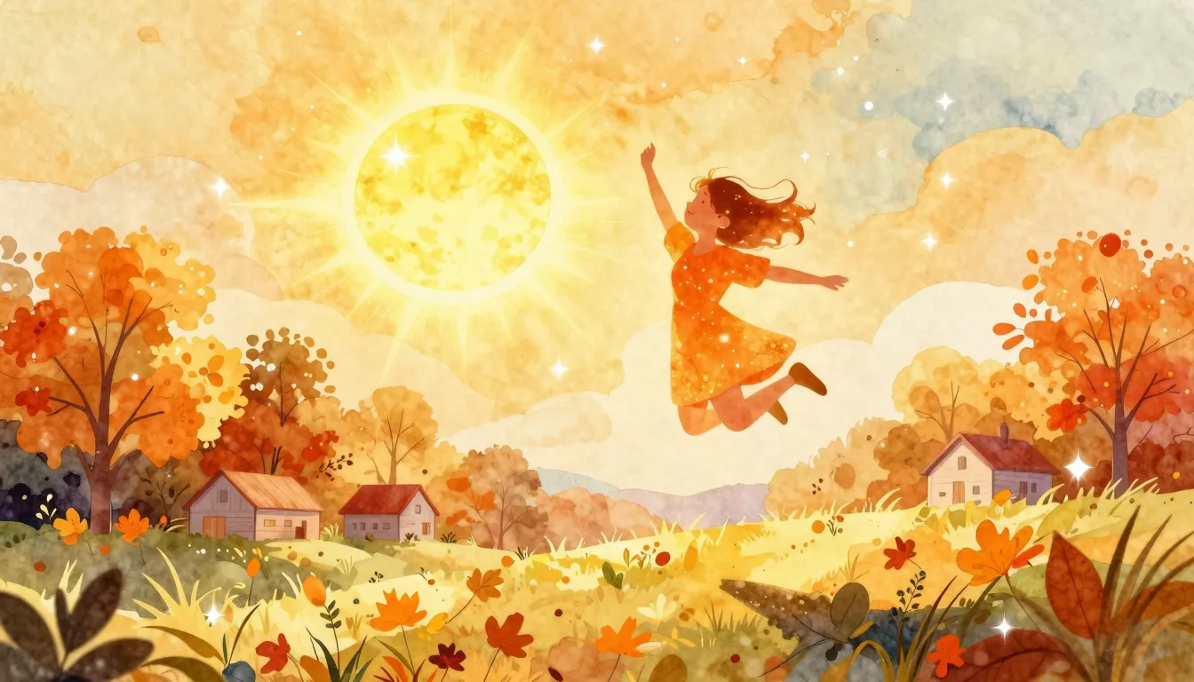 Vibrant watercolor style. A whimsical and bright illustratio...