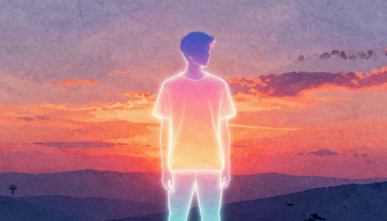 Vibrant watercolor style. Minimalist electronic music album ...