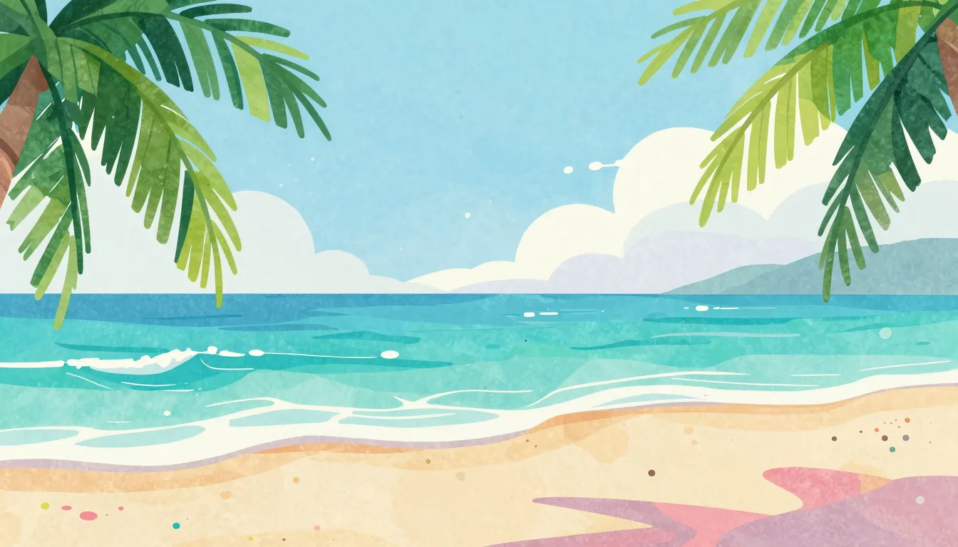Vibrant watercolor style. Vibrant Latin summer vibe, abstrac...
