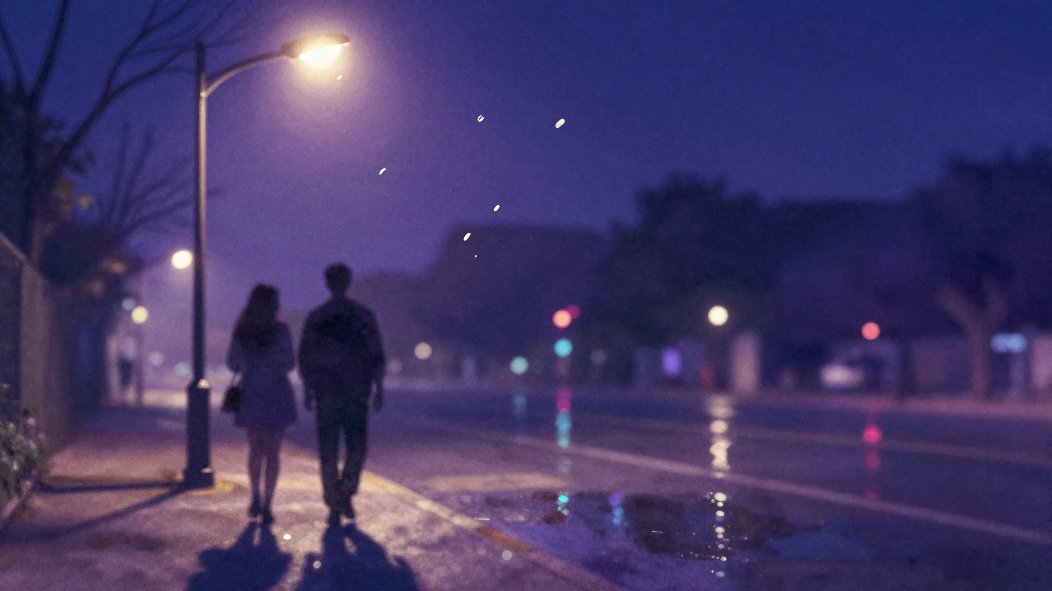 Vibrant watercolor style. A hazy, cinematic R&B aesthetic, a...