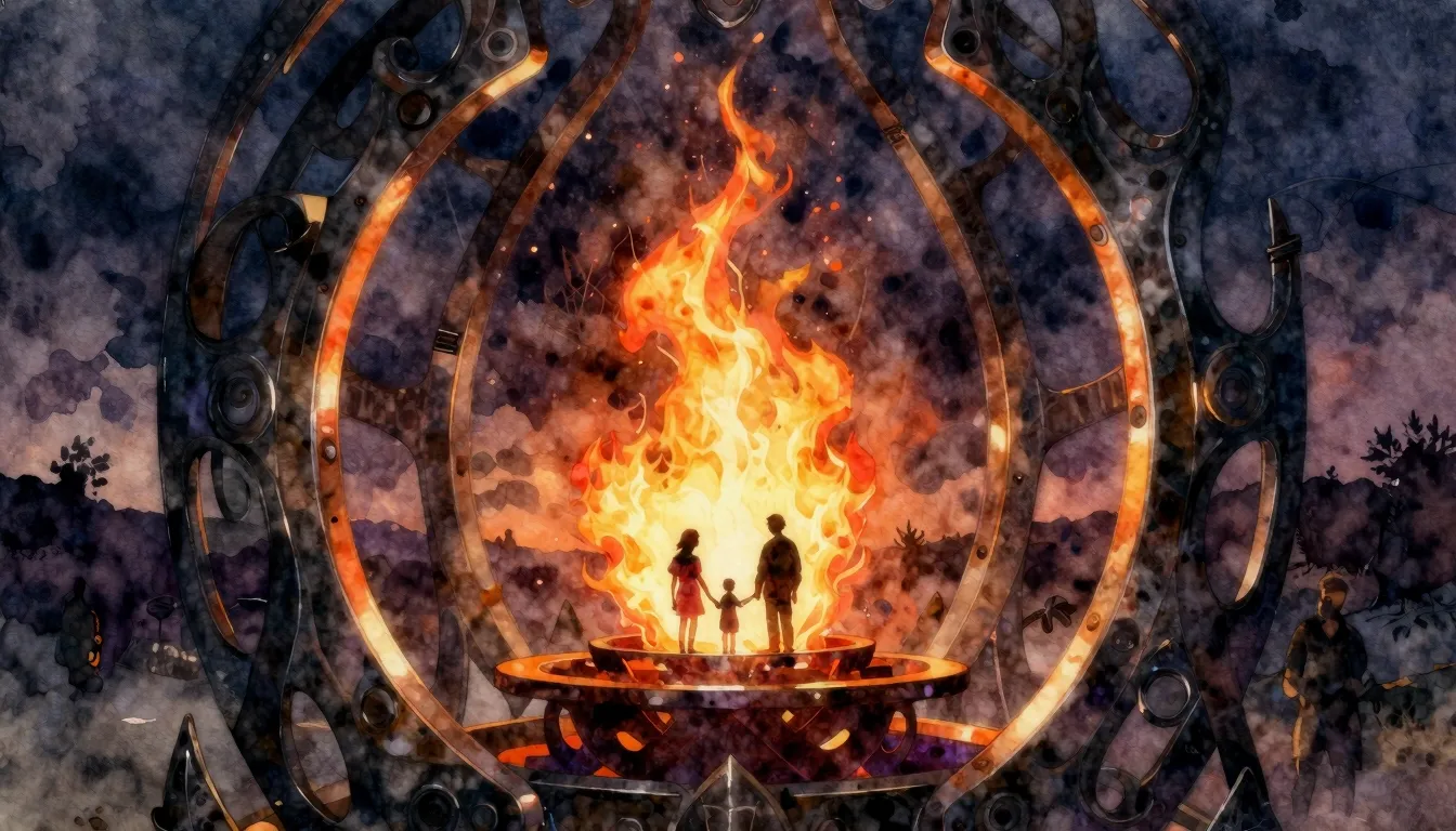 Vibrant watercolor style. A dark, atmospheric metal album co...