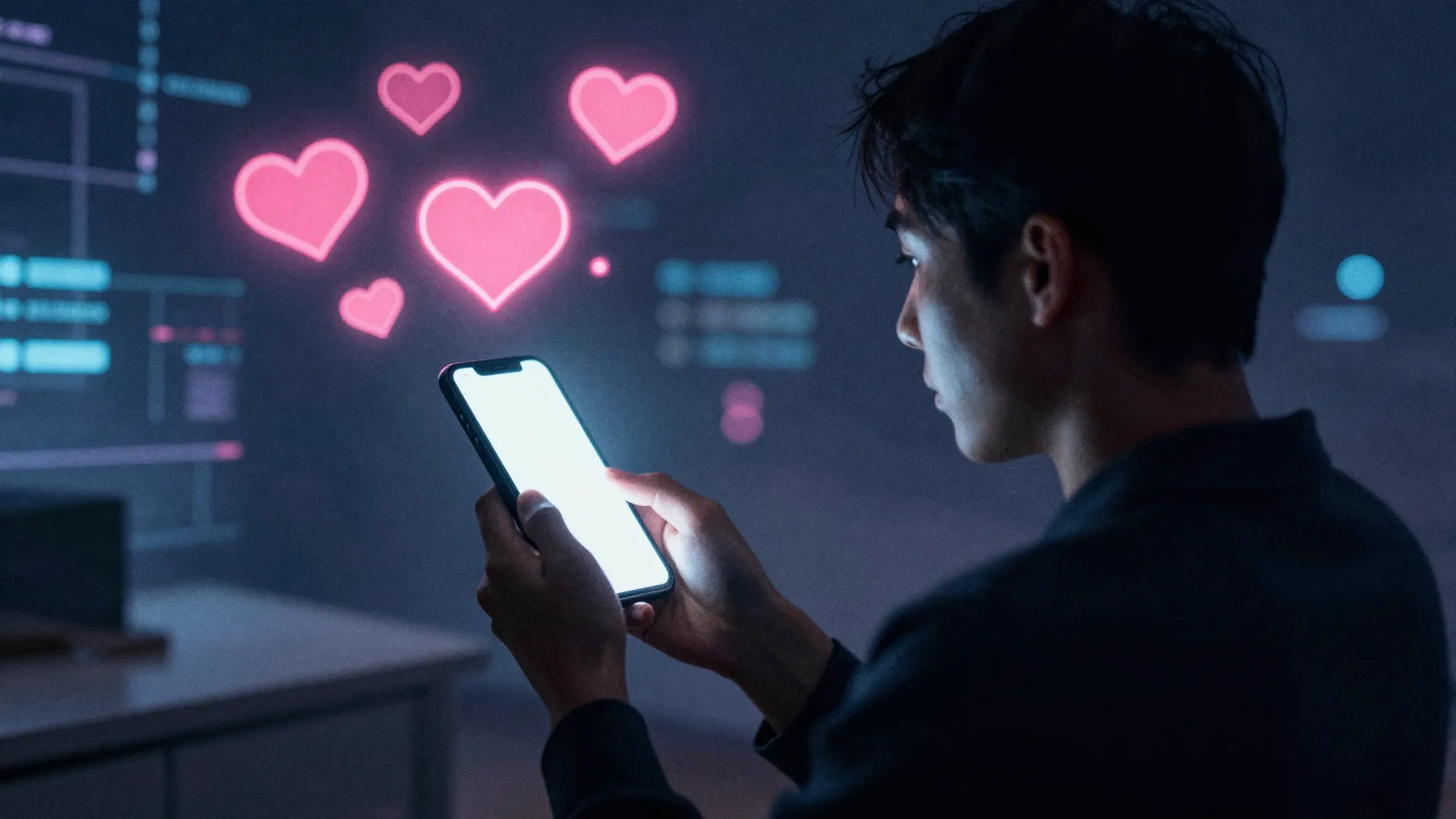 Watercolor style. Silhouette of a person holding a glowing s...