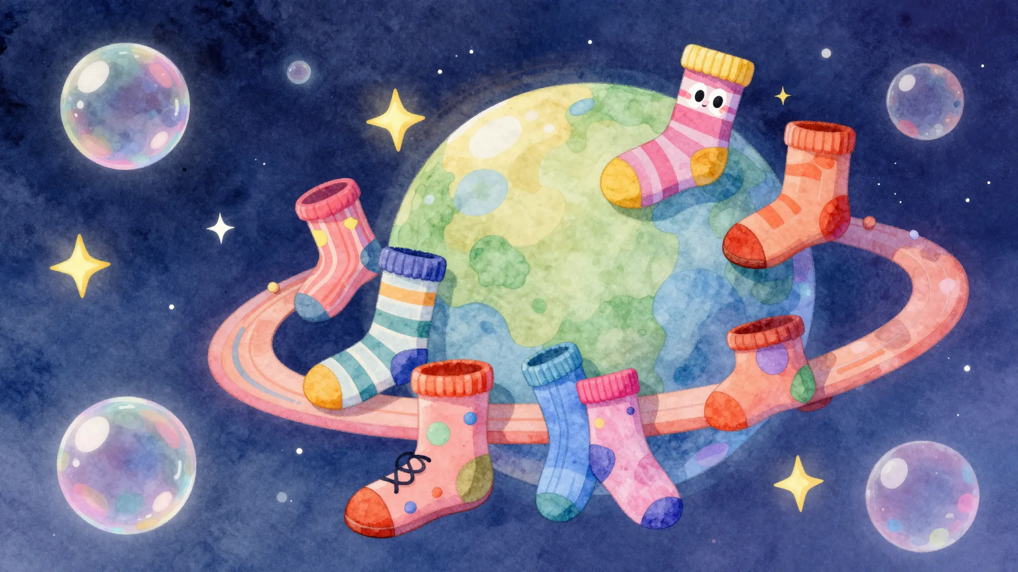 Vibrant watercolor style. A whimsical, vibrant illustration ...