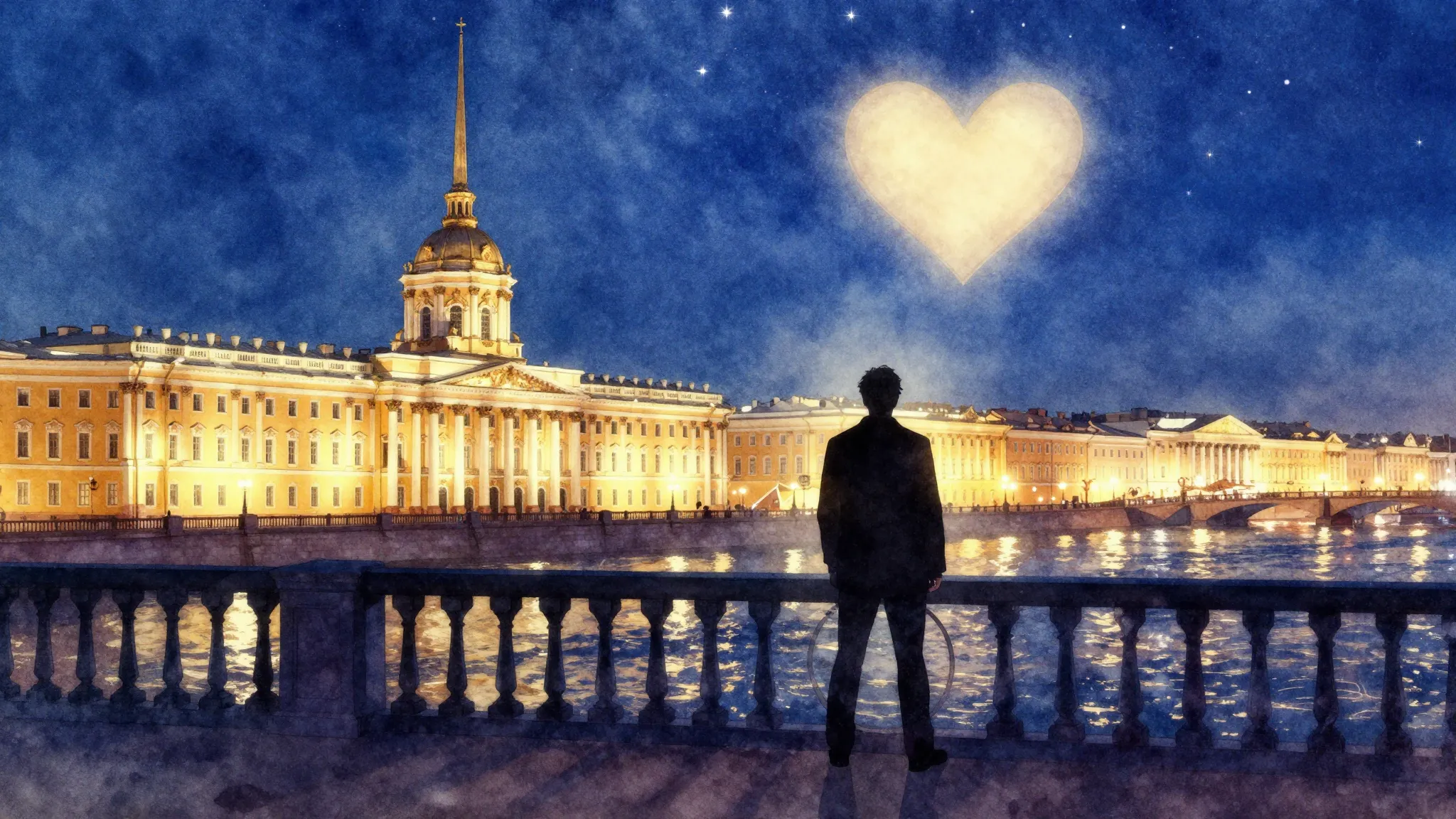 Vibrant watercolor style. Power metal album cover, a lonely ...