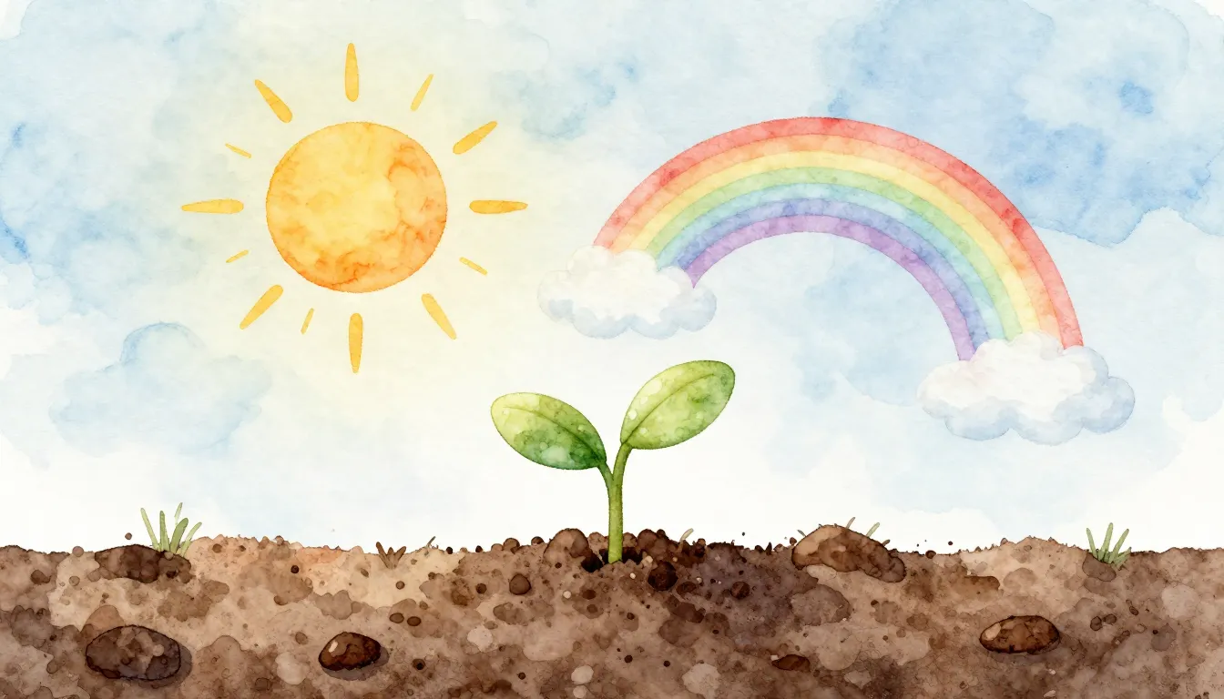 Watercolor style. A gentle watercolor illustration of a smal...