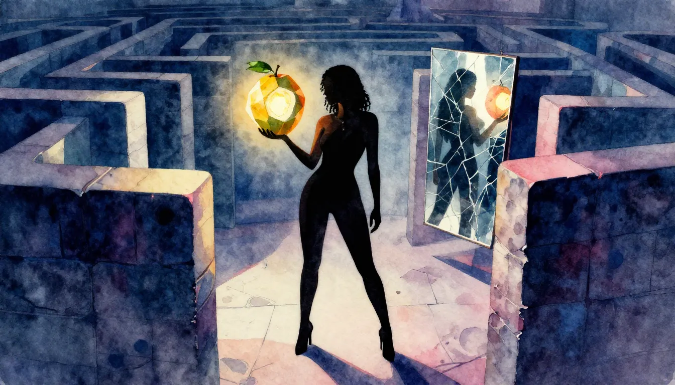 Vibrant watercolor style. Hip-hop album cover, a dark silhou...