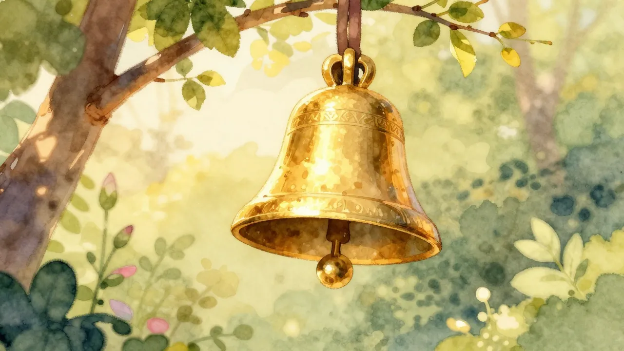 Vibrant watercolor style. A cozy, warm illustration of a gol...