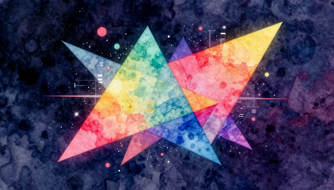 Vibrant watercolor style. Abstract electronic music album co...