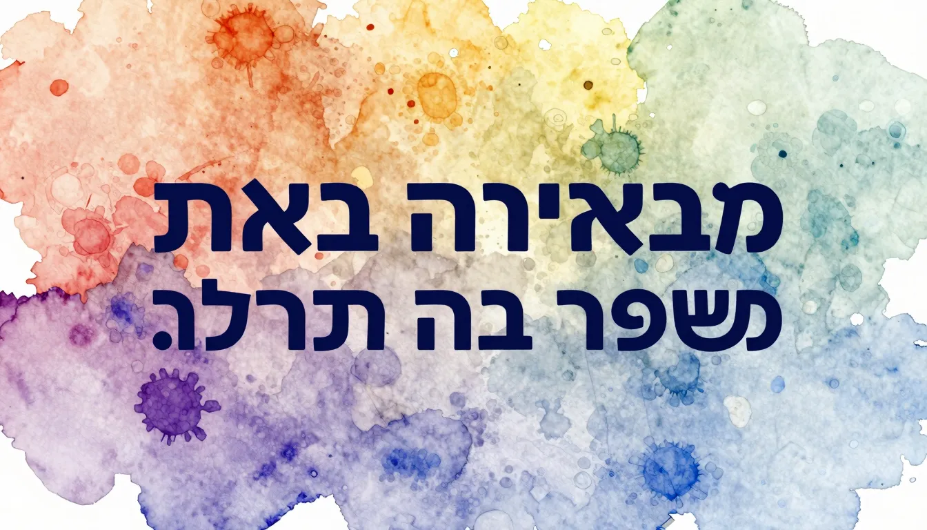 Vibrant watercolor style. יפה... מצאתם אותי. אבל אל תישארו כ...