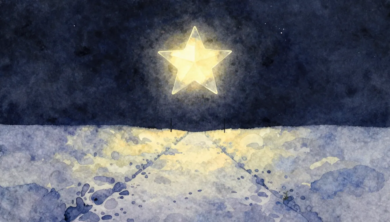 Vibrant watercolor style. Minimalist album cover, a glowing ...