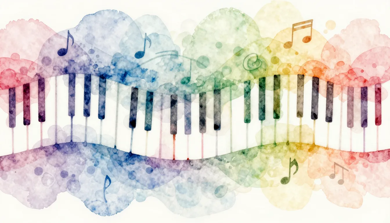 Vibrant watercolor style. Minimalist album cover, abstract r...